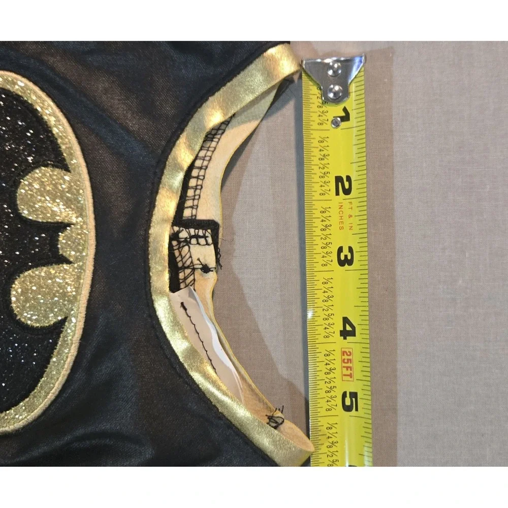 Rubie's DC Batgirl Dog Costume Size Medium Black Gold Tutu Cape Pet Halloween